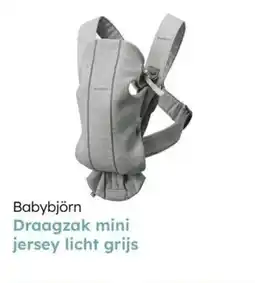 Multi bazar Babybjörn draagzak mini jersey licht grijs aanbieding