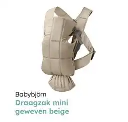 Multi bazar Babybjörn draagzak mini geweven beige aanbieding