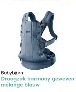 Multi bazar Babybjörn draagzak harmony geweven mélange blauw aanbieding