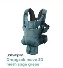 Multi bazar Babybjörn draagzak move 3D mesh sage green aanbieding