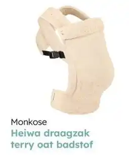 Multi bazar Monkose heiwa draagzak terry oat badstof aanbieding