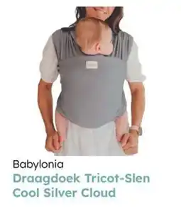 Multi bazar Babylonia draagdoek tricot slen cool silver cloud aanbieding