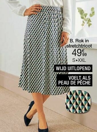 Damart Rok in stretchtricot aanbieding