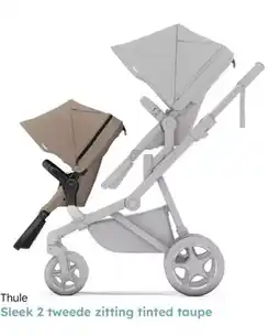 Multi bazar Thule sleek 2 tweede zitting tinted taupe aanbieding
