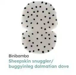 Multi bazar Binibamba Sheepskin snuggler buggyinleg dalmatian dove aanbieding