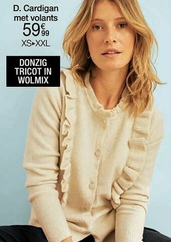 Damart Cardigan met volants aanbieding