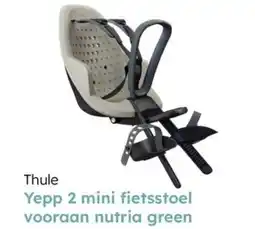 Multi bazar Thule yepp 2 mini fietsstoel vooraan nutria green aanbieding