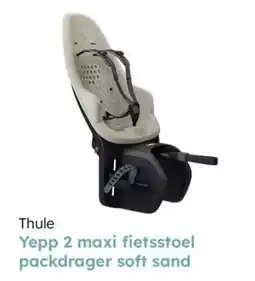 Multi bazar Thule yepp 2 maxi fietsstoel packdrager soft sand aanbieding