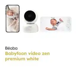 Multi bazar Béaba babyfoon video zen premium white aanbieding