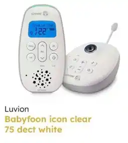 Multi bazar Luvion babyfoon icon clear 75 dect white aanbieding