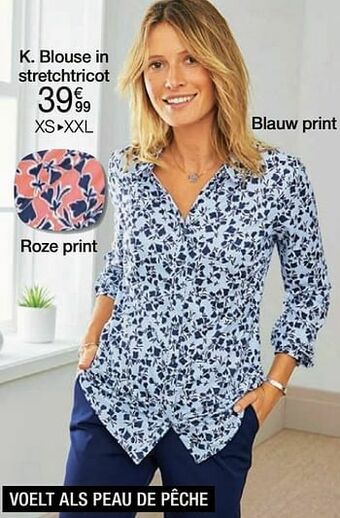 Damart Blouse in stretchtricot aanbieding