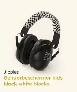 Multi bazar Jippies Gehoorbeschermer kids black white blocks aanbieding