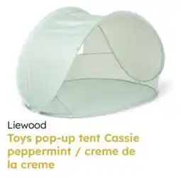 Multi bazar Liewood toys pop-up tent cassie peppermint creme de la creme aanbieding