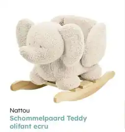 Multi bazar Nattou schommelpaard teddy olifant ecru aanbieding