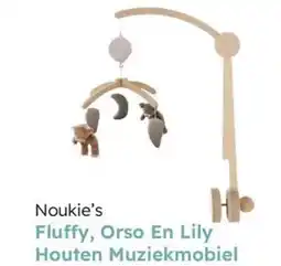 Multi bazar Noukie's Fluffy Orso En Lily Houten Muziekmobiel aanbieding