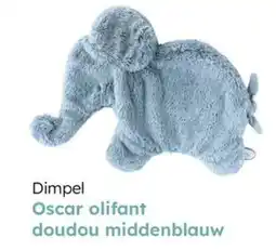 Multi bazar Dimpel oscar olifant doudou middenblauw aanbieding