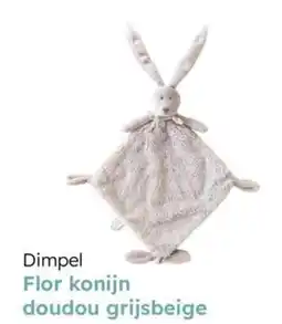 Multi bazar Dimpel flor konijn doudou grijsbeige aanbieding