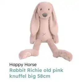 Multi bazar Happy horse rabbit richie old pink knuffel big aanbieding
