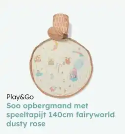 Multi bazar Play&go soo opbergmand met speeltapijt fairyworld dusty rose aanbieding