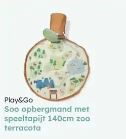 Multi bazar Play&Go Soo opbergmand met speeltapijt zoo terracota aanbieding