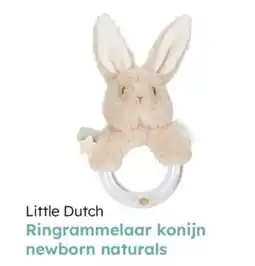 Multi bazar Little dutch ringrammelaar konijn newborn naturals aanbieding
