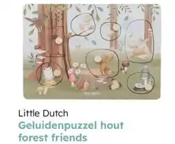 Multi bazar Little dutch geluidenpuzzel hout forest friends aanbieding