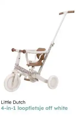 Multi bazar Little dutch 4-in-1 loopfietsje off white aanbieding