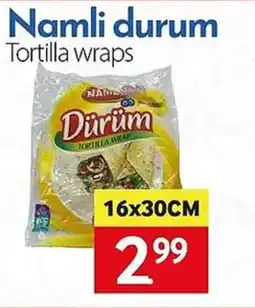 Tanger Markt Namli durum tortilla wraps aanbieding