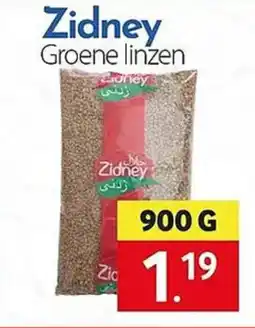 Tanger Markt Zidney groene linzen aanbieding