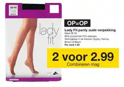 Zeeman Lady Fit Panty Oude Verpakking aanbieding