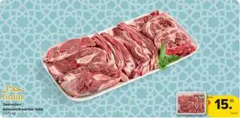 Gesneden lamsvoorkwartier halal