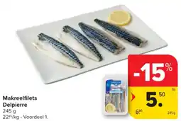 Carrefour Market Makreelfilets Delpierre aanbieding