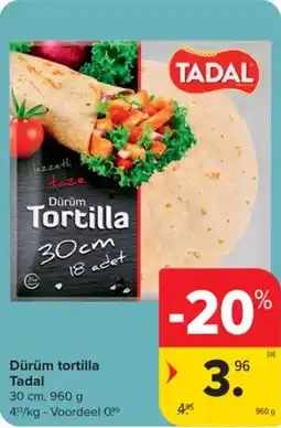 Carrefour Market Dürüm Tortilla Tadal aanbieding