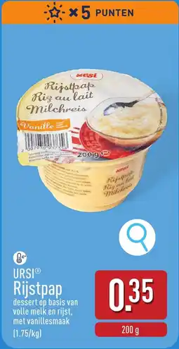 ALDI Ursi Rijstpap aanbieding