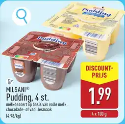 ALDI Milsani Pudding aanbieding