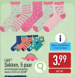 ALDI L&D Sokken aanbieding
