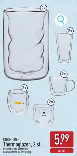 ALDI Crofton Thermoglazen aanbieding