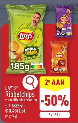 ALDI Lay's Ribbelchips aanbieding