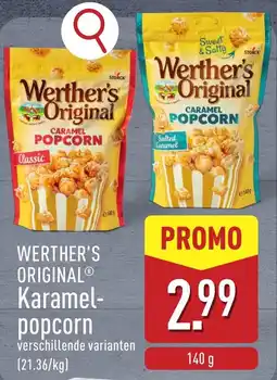 ALDI Werther's Original Karamel Popcorn aanbieding