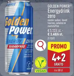 ALDI Golden Power Energydrink zero aanbieding