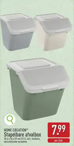 ALDI Home Creation Stapelbare Afvalbox aanbieding