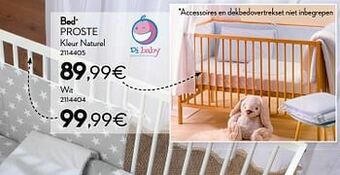 Cora Bed proste kleur naturel aanbieding