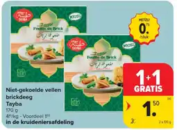 Carrefour Market Niet-gekoelde vellen brickdeeg Tayba aanbieding