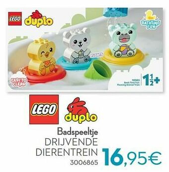 Badspeeltje drijvende dierentrein
