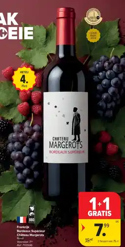 Carrefour Market Frankrijk Bordeaux Supérieur Château Margerots aanbieding