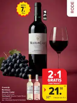 Carrefour Market Frankrijk Bordeaux Mouton Cadet aanbieding