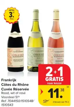 Carrefour Market Frankrijk Côtes du Rhône Cuvée Réservée aanbieding