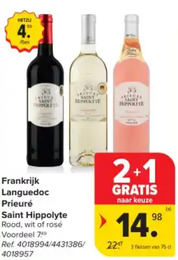 Carrefour Market Frankrijk Languedoc Prieuré Saint Hippolyte aanbieding