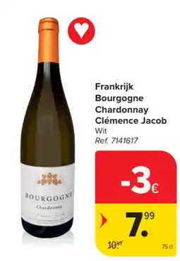 Carrefour Market Frankrijk Bourgogne Chardonnay Clémence Jacob aanbieding