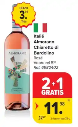 Carrefour Market Italië Almorano Chiaretto di Bardolino aanbieding